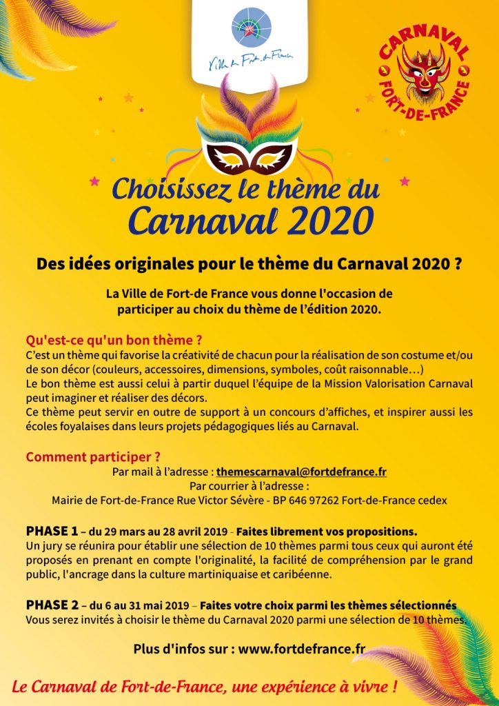 Choisissez Le Thème Du Carnaval 2020 ! | Ville De Fort-de-France